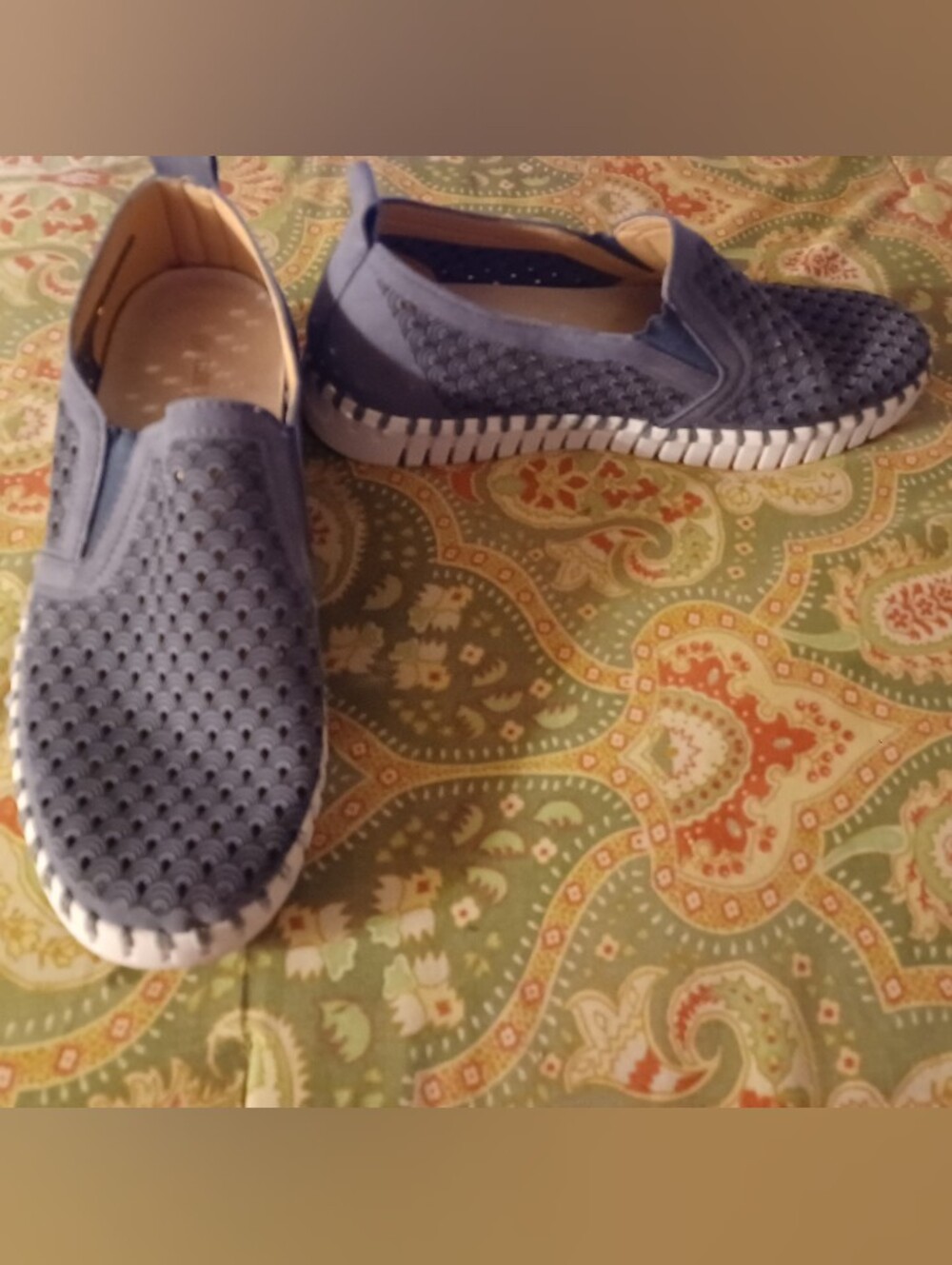 Ilse Jacobsen Hornbaek 38 7.5 7 1/2 blue loafers flats shoes